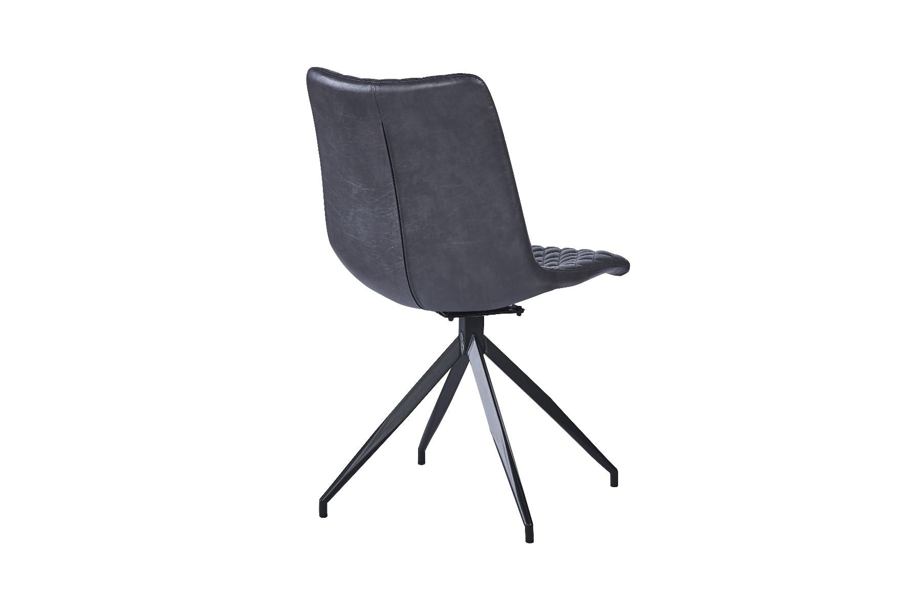 Oakwood Veridian PU Leather Dining Chair with Black Metal Legs