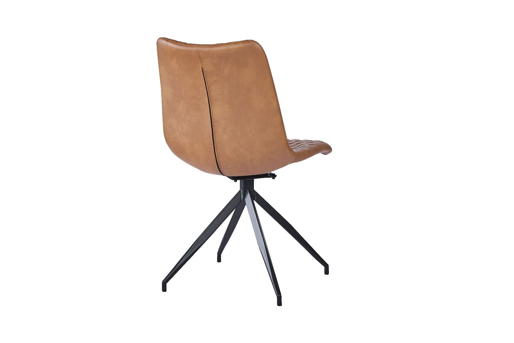 Oakwood Veridian PU Leather Dining Chair with Black Metal Legs