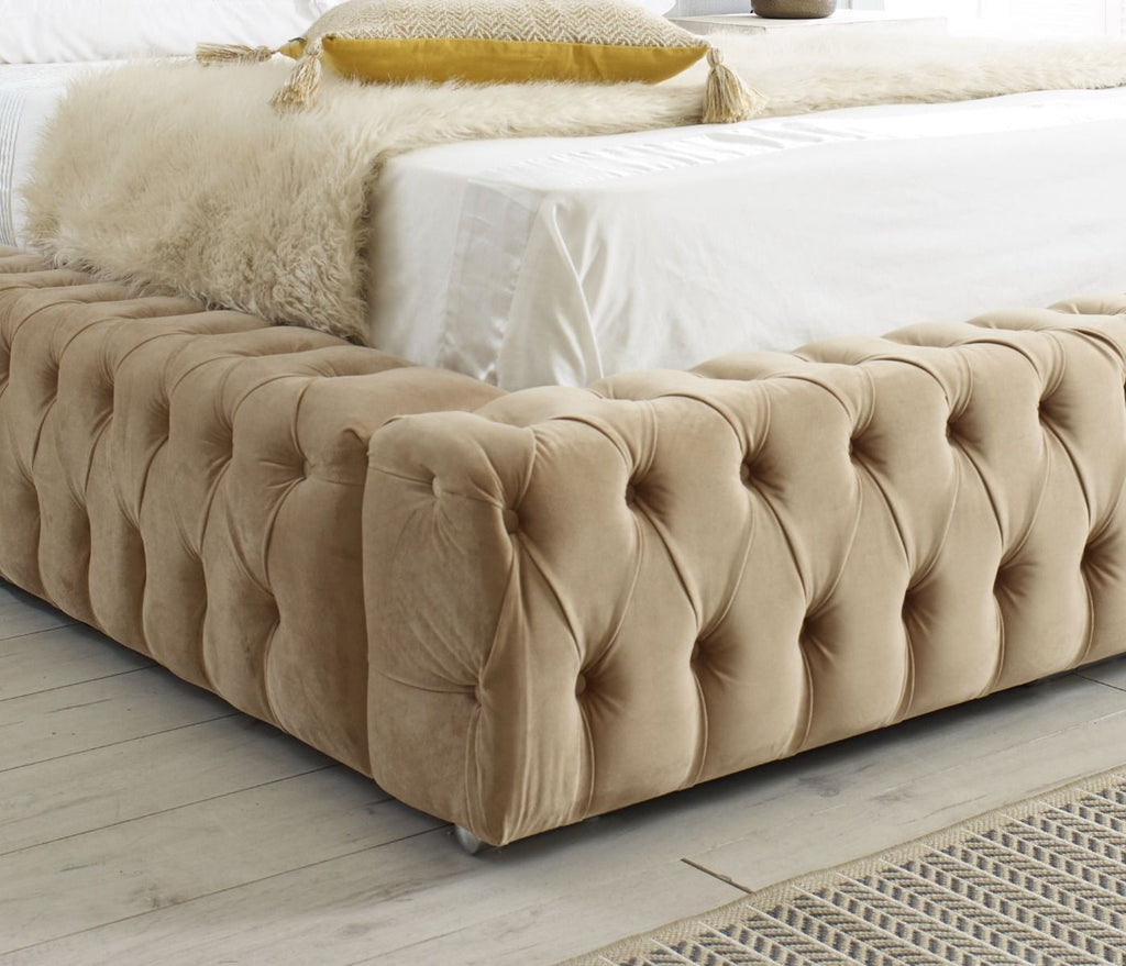 Oakwood Royal Stella Chesterfield Fabric Upholstered Bed Frame