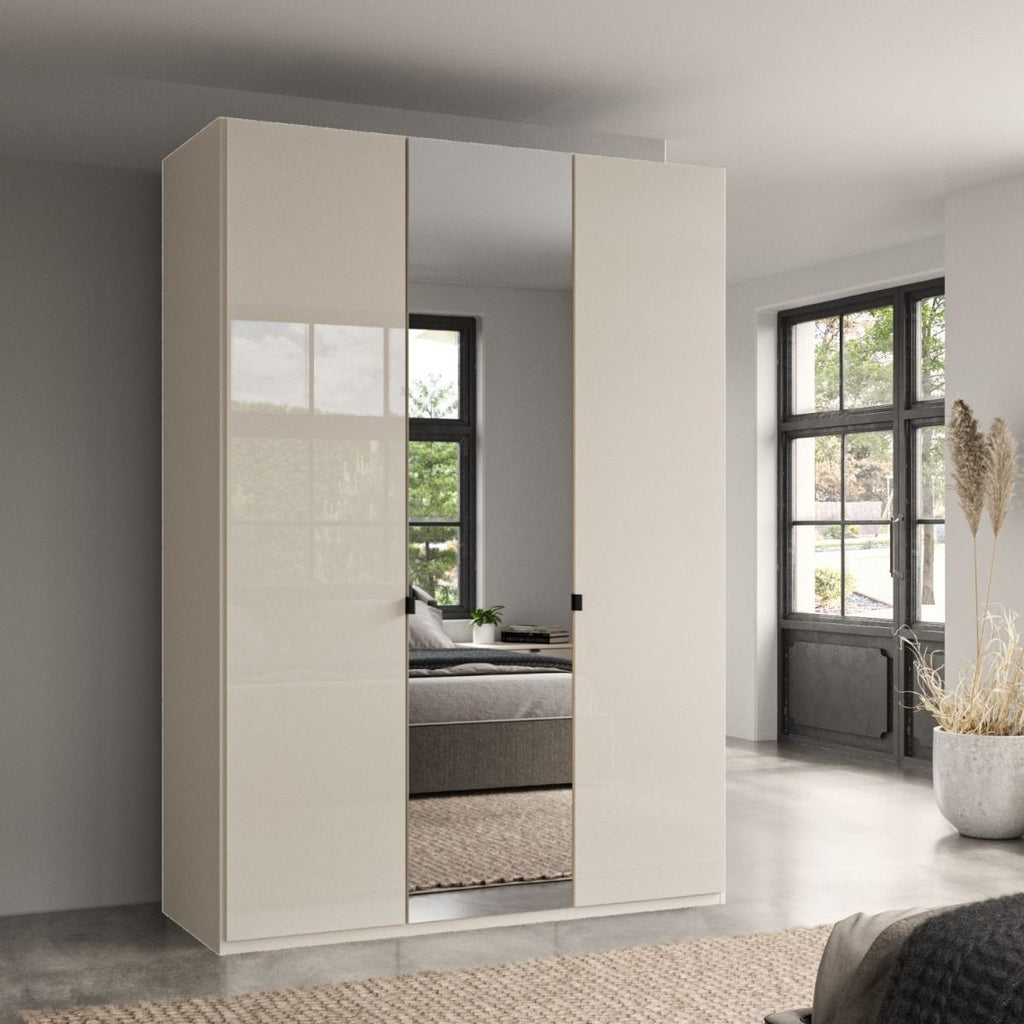 Oakwood Wiemann Tampa Champagne Glass 3 Door Hinged  Wardrobe