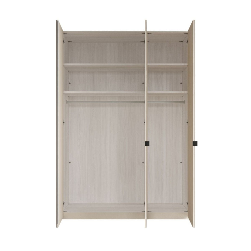 Oakwood Wiemann Tampa Champagne Glass 3 Door Hinged  Wardrobe