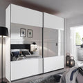 Oakwood Rauch Tarabo Alpine White and Mirror Front Sliding Door Wardrobe