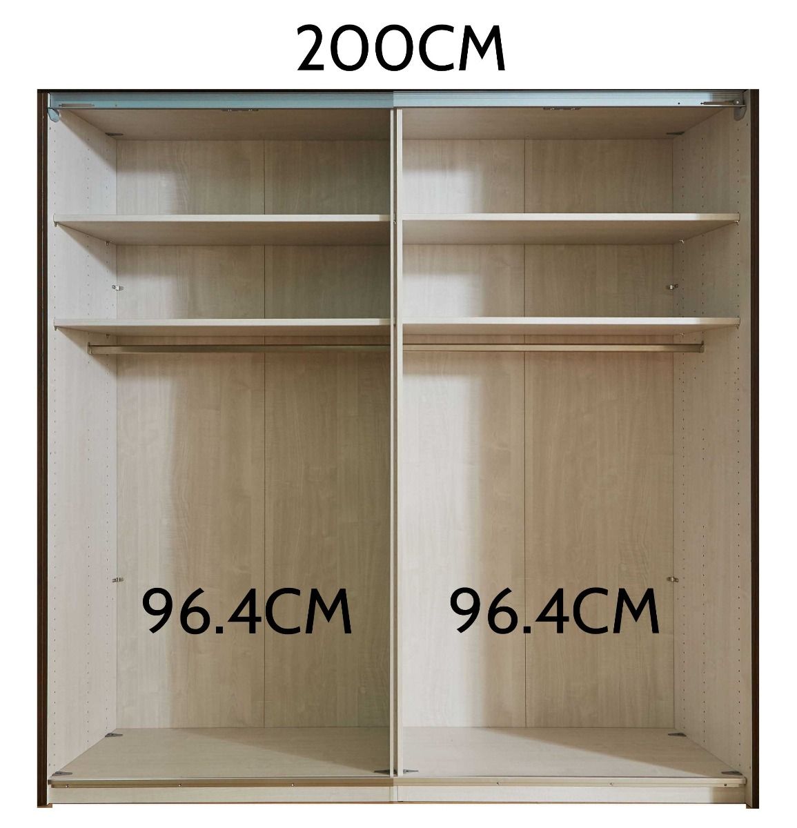 Oakwood Wiemann Berlin Pebble Grey Glass & Mirror Front Sliding Door Wardrobe