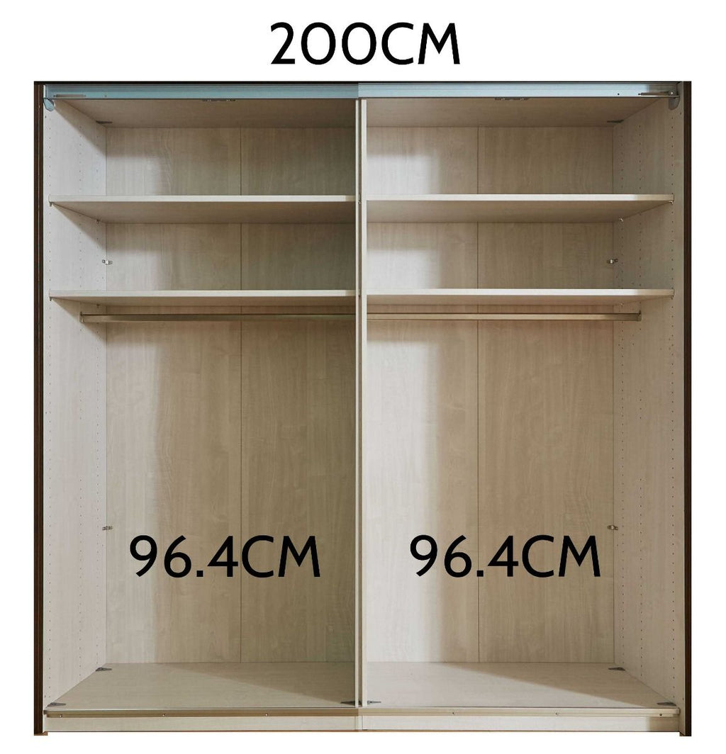 Oakwood Wiemann Kansas White Glass 4 Door Wardrobe with Bi-Folding Automatic Doors