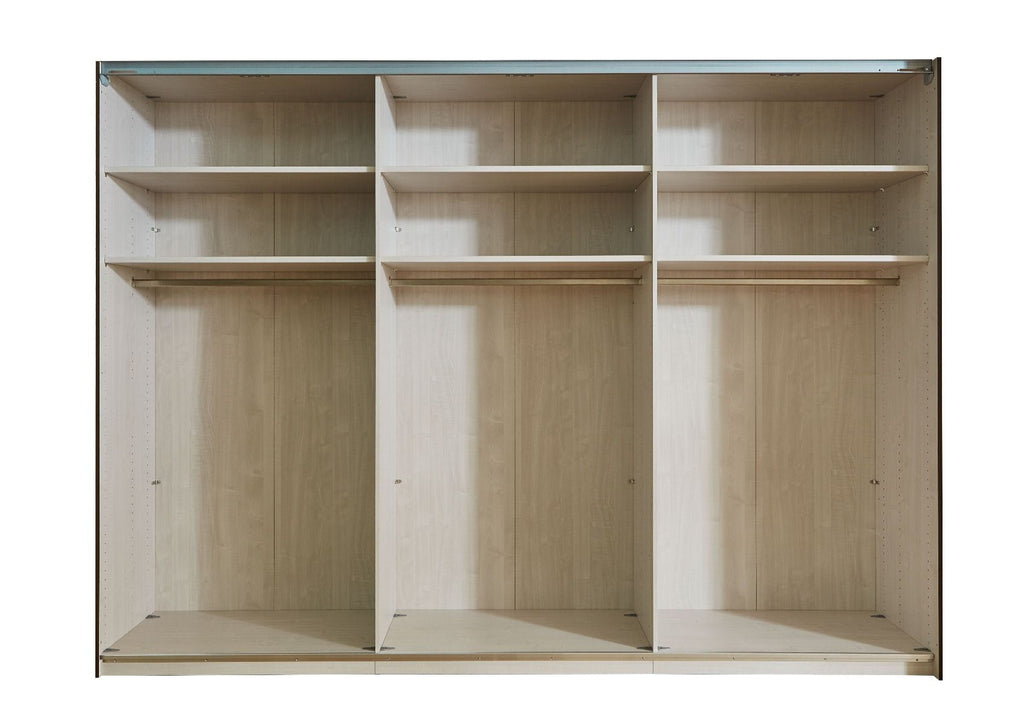 Oakwood Wiemann Berlin White Glass and Mirror Front Sliding Door Wardrobe