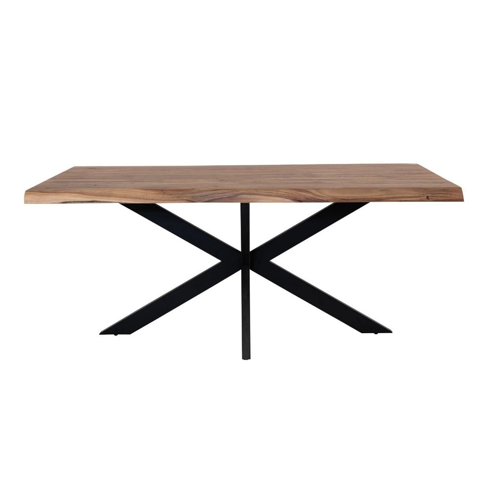 Oakwood Boston Live Edge 180CM Solid Wood Dining Table - Natural