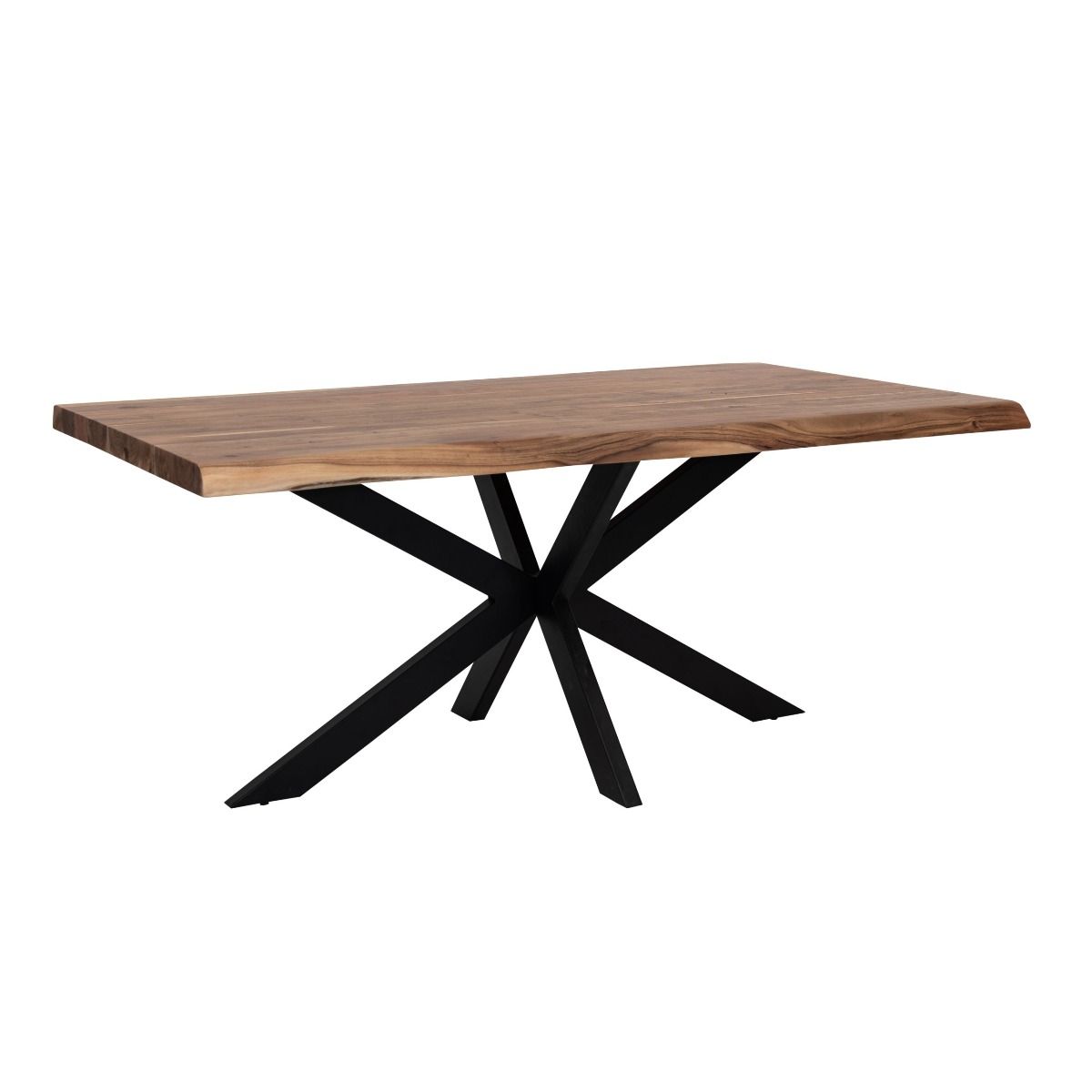 Oakwood Boston Live Edge 180CM Solid Wood Dining Table - Natural