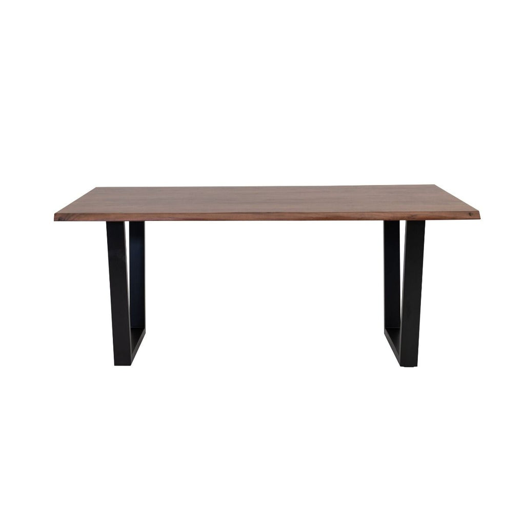 Oakwood Live Edge 180CM Solid Wood Dining Table - Walnut