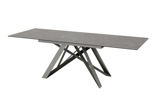 Oakwood Aquila ext grey slate ceramic dining table