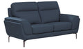 Oakwood Benita Blue Indigo leather 2 Seater Suite