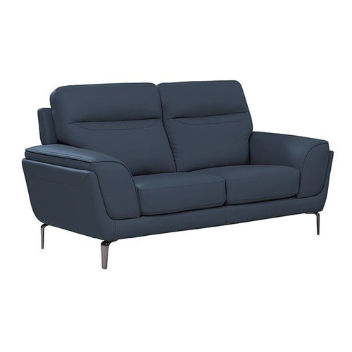 Oakwood Benita Blue Indigo leather 2 Seater Suite