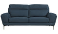 Oakwood Benita  Blue Indigo leather 3 Seater Suite
