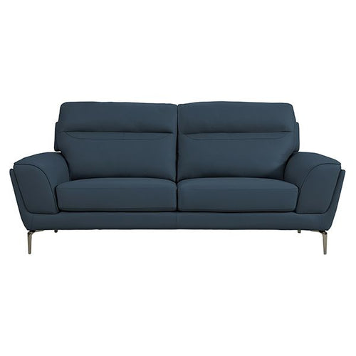 Oakwood Benita  Blue Indigo leather 3 Seater Suite