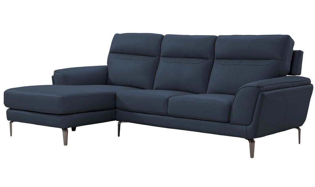 Oakwood Benita Indigo leather Corner Suite