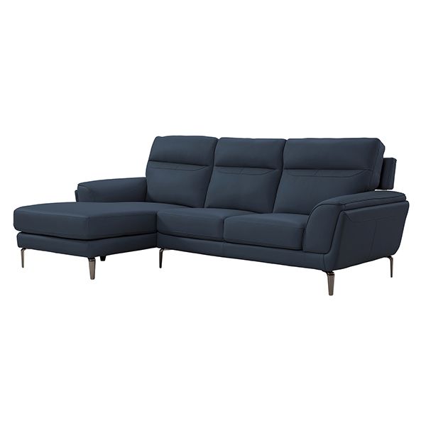 Oakwood Benita Indigo leather Corner Suite