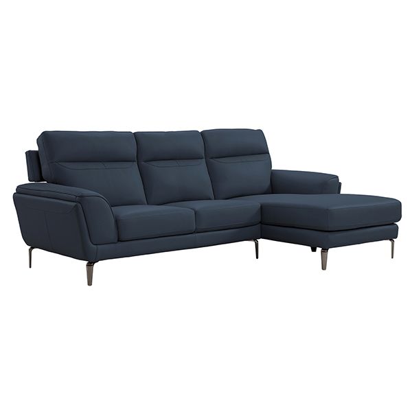 Oakwood Benita Indigo leather Corner Suite