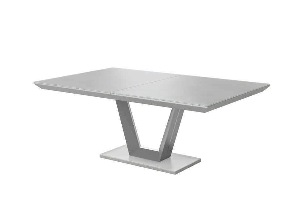Oakwood Zanetti Matt Grey Glass Extending Dining Table With Cavello Dining Chairs