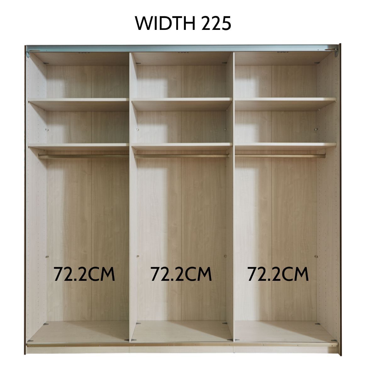 Oakwood Wiemann Miami White 3 Door Sliding Door Wardrobe 236cm Tall