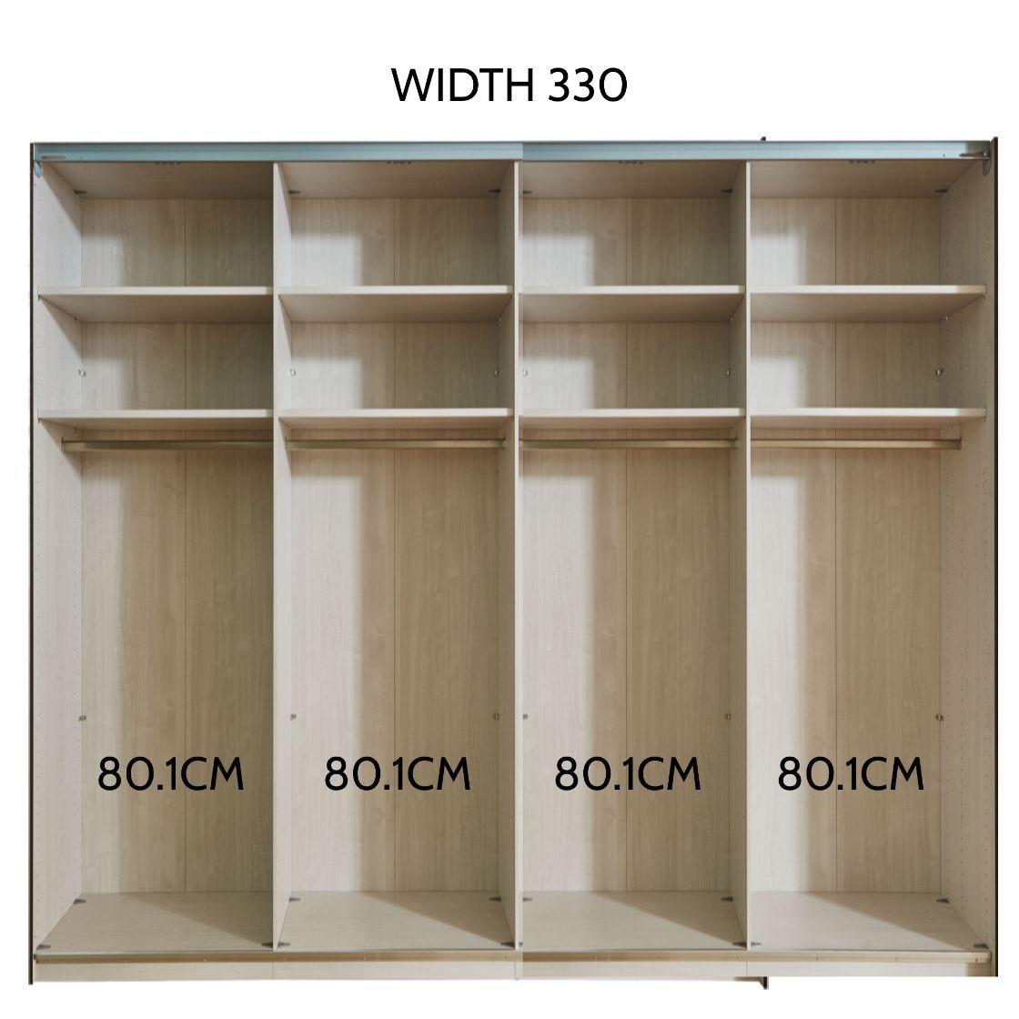Oakwood Wiemann Miami White 3 Door Sliding Door Wardrobe 236cm Tall
