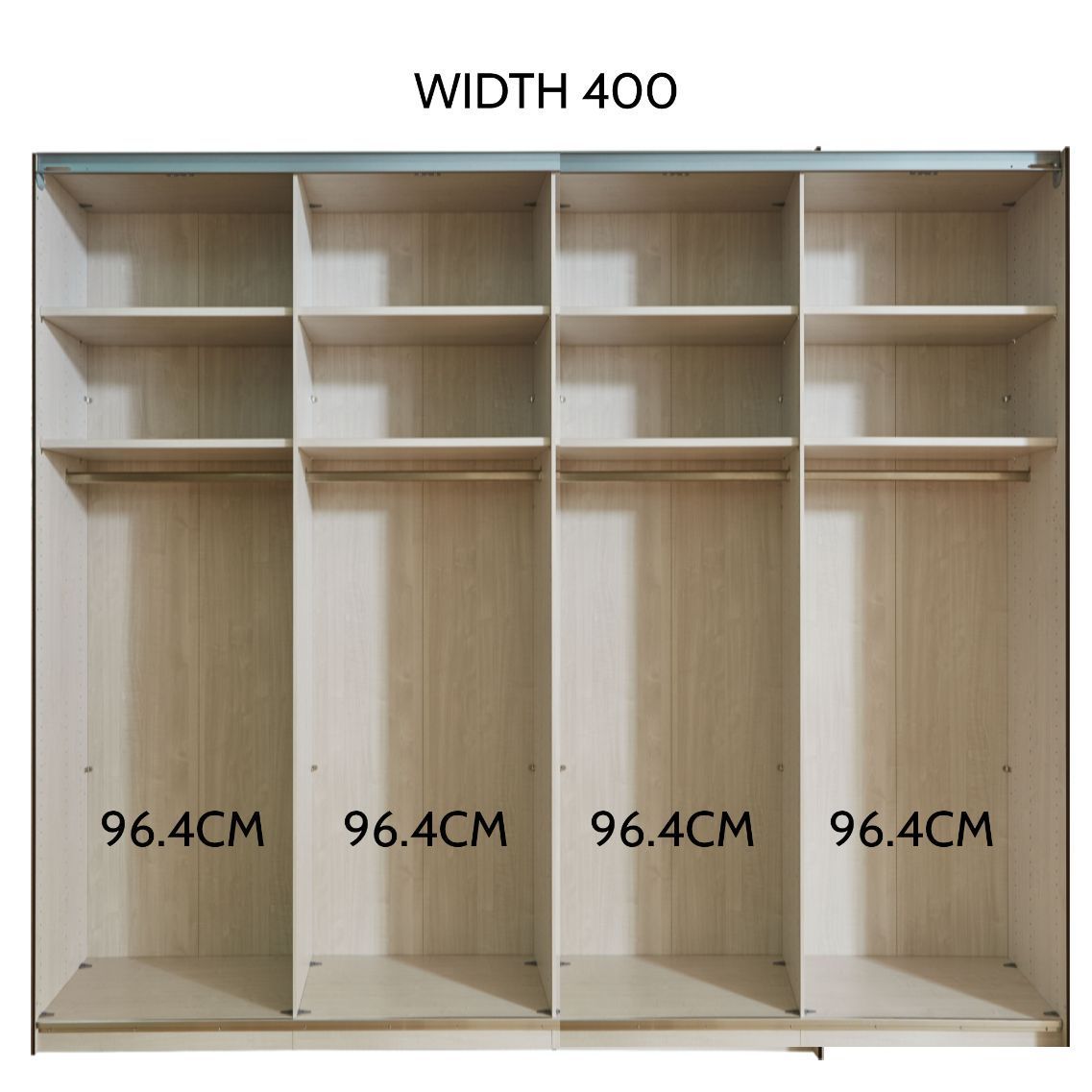 Oakwood Wiemann Miami White 3 Door Sliding Door Wardrobe 236cm Tall