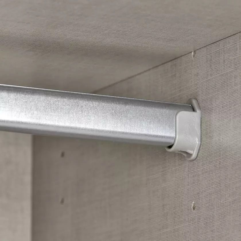 Oakwood Rauch Modi Metallic Grey and Mirror Front 4 Door Hinged Wardrobe