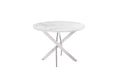 Oakwood Waverley 1.07m Round Dining Table - White Marble
