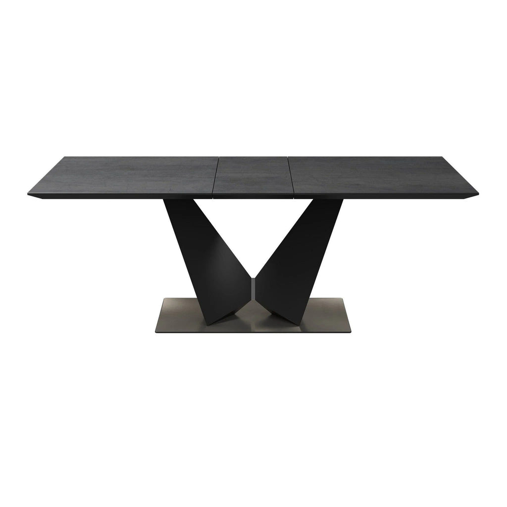 Oakwood New Westin 180-220cm Grey Ceramic Butterfly Extending Dining Table