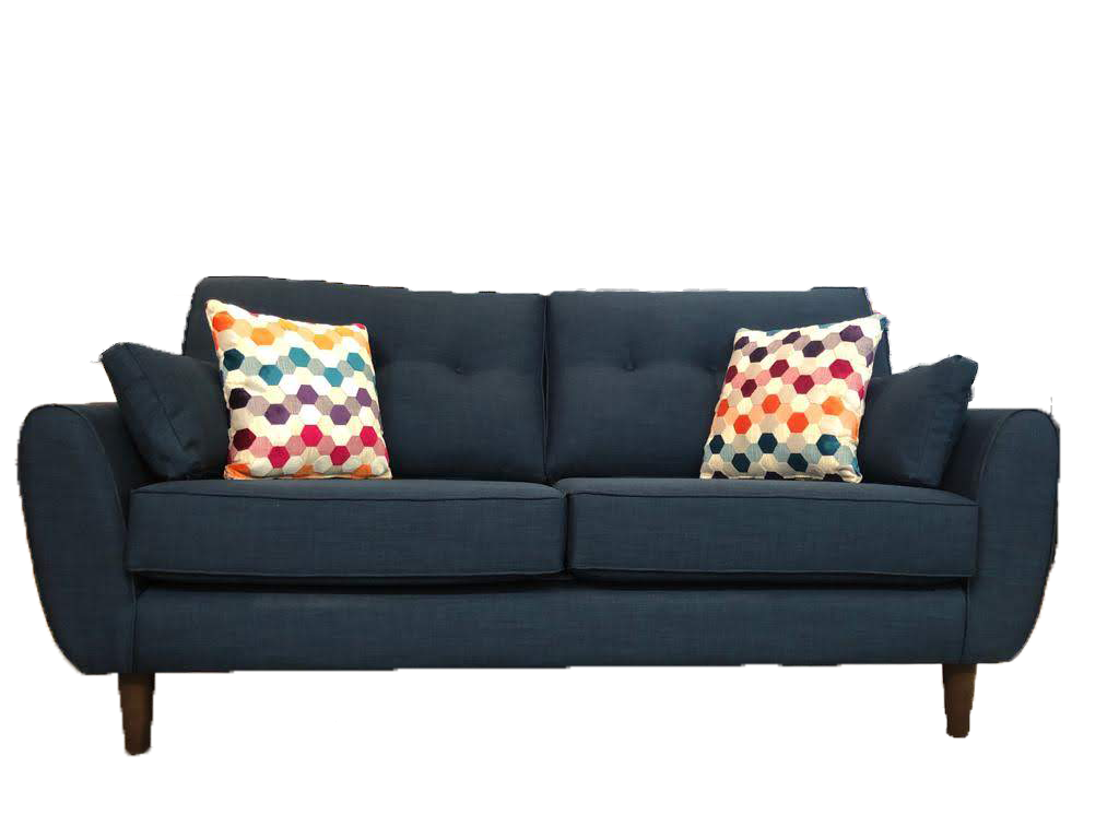 Oakwood Zara High Back 2 Seater Fabric Sofa