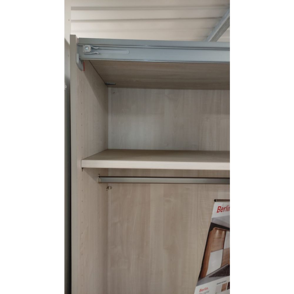 Oakwood Wiemann Miami Plus Graphite Glass With Mirror 3 Sliding Door Wardrobe- 250 CM