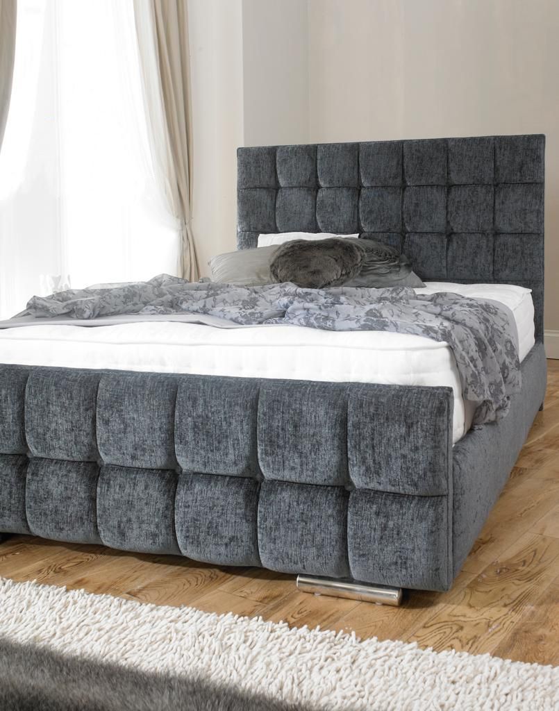 Oakwood Oasis Upholstered Bed Frame With Mattress
