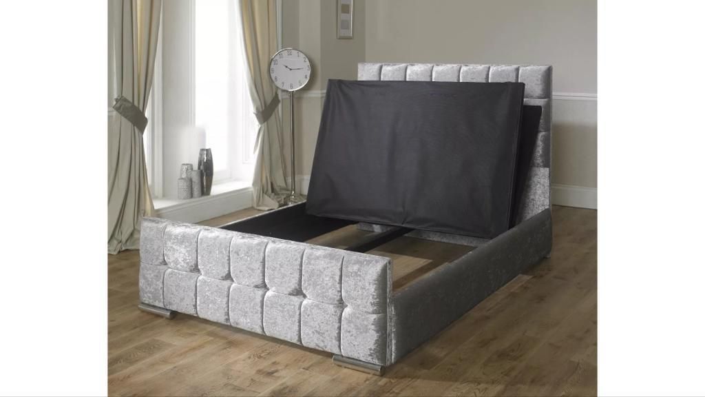 Oakwood Oasis Upholstered Bed Frame With Mattress