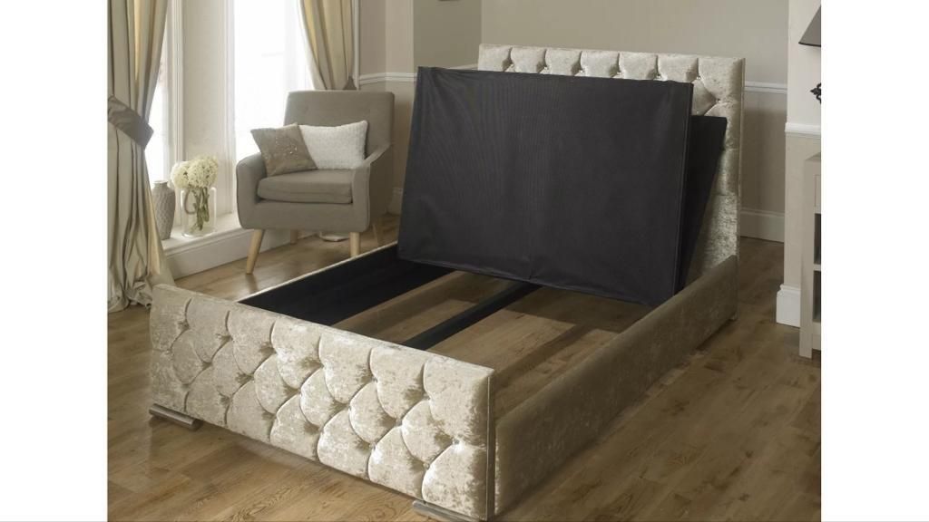 Oakwood Moscow Upholstered Bed Frame With Mattress
