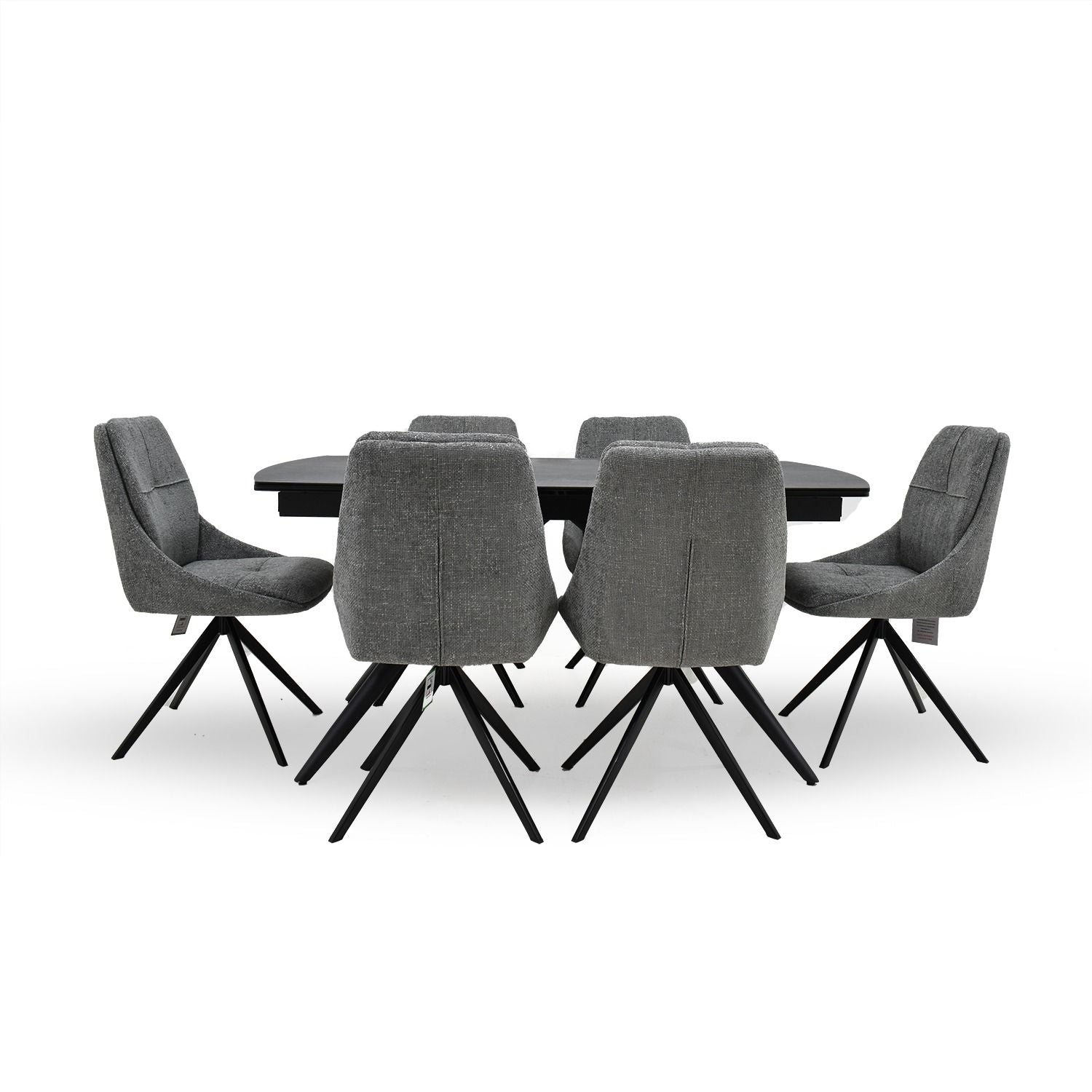 Oakwood Ectasy Ceramic Extendable Dining Table Set - Dolphin
