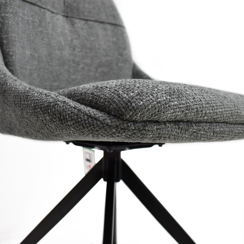 Oakwood 2x Harley Fabric Dining Chair - Dolphin