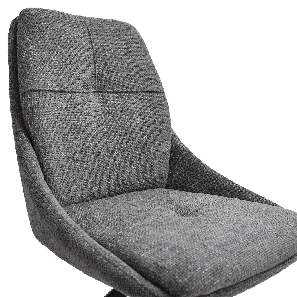 Oakwood 2x Harley Fabric Dining Chair - Dolphin