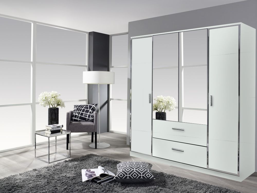 Oakwood Rauch Marl Alpine White Combi Wardrobe