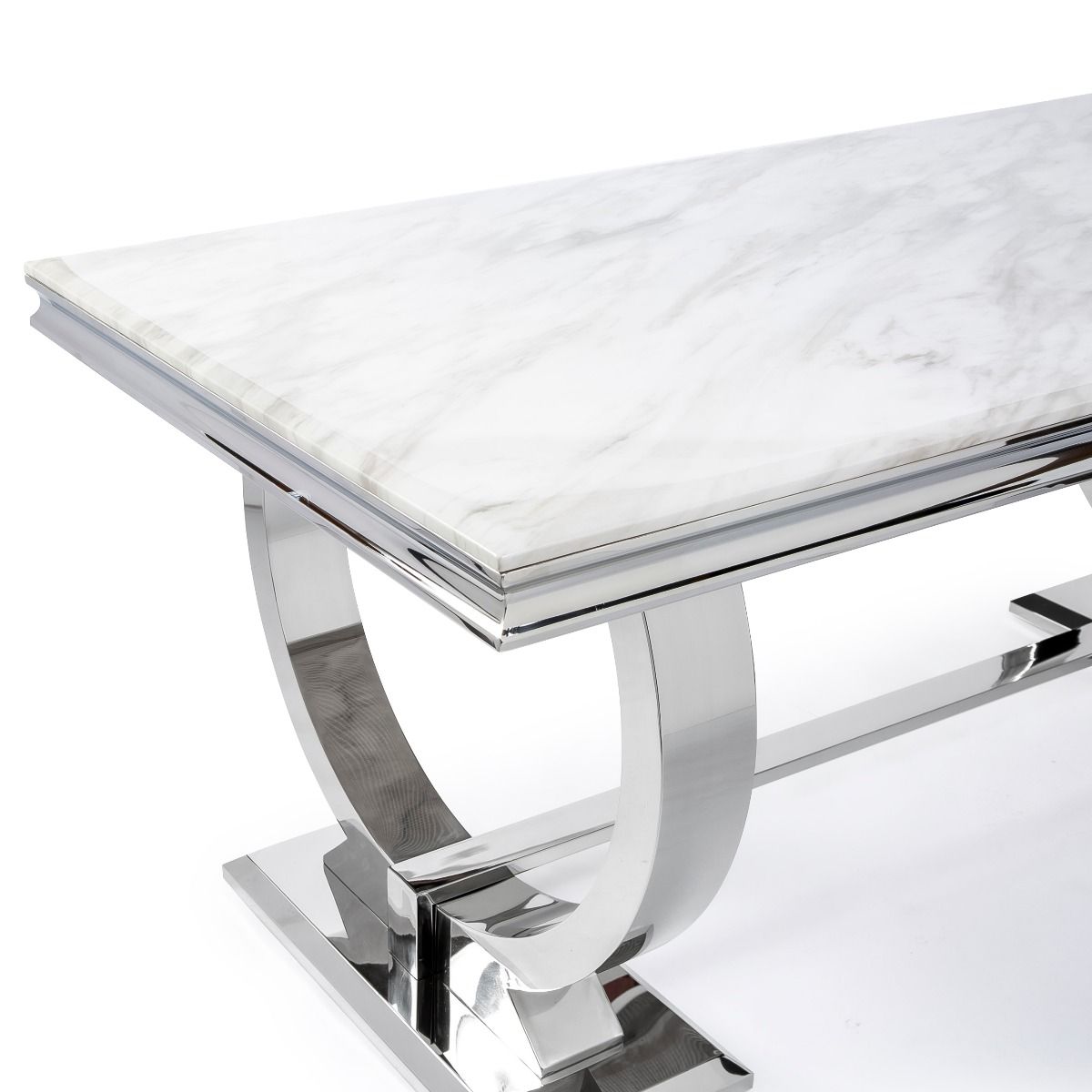 Oakwood Aries 1.8M White Marble Dining Table
