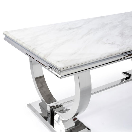 Oakwood Aries 1.8M White Marble Dining Table