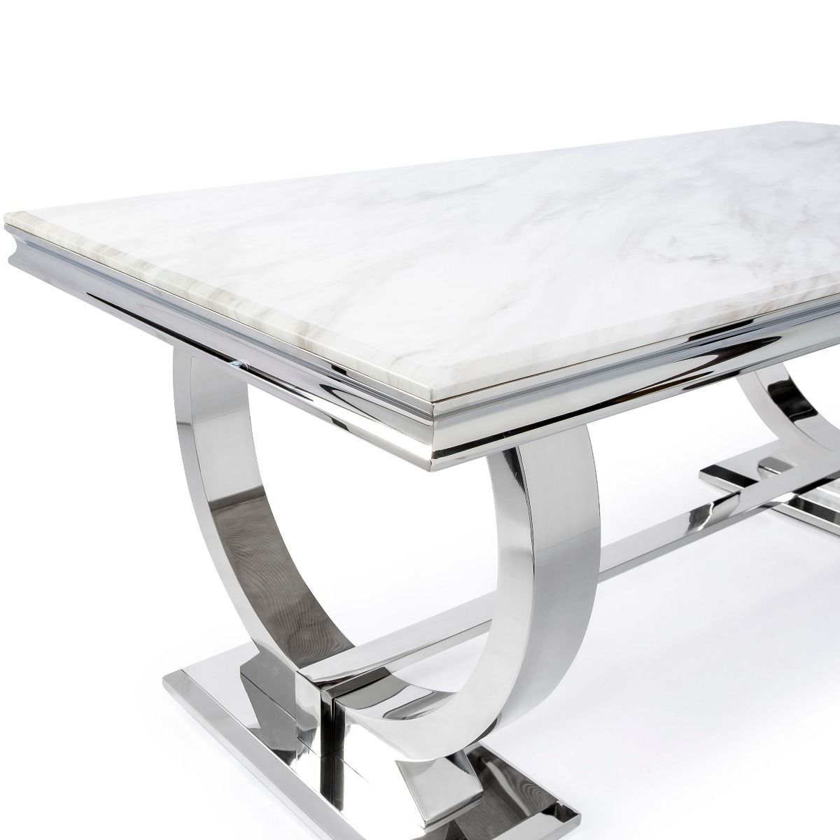 Oakwood Aries 1.8M White Marble Dining Table