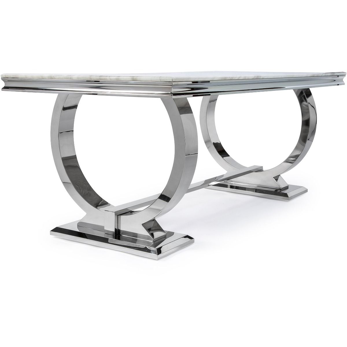 Oakwood Aries 1.8M White Marble Dining Table