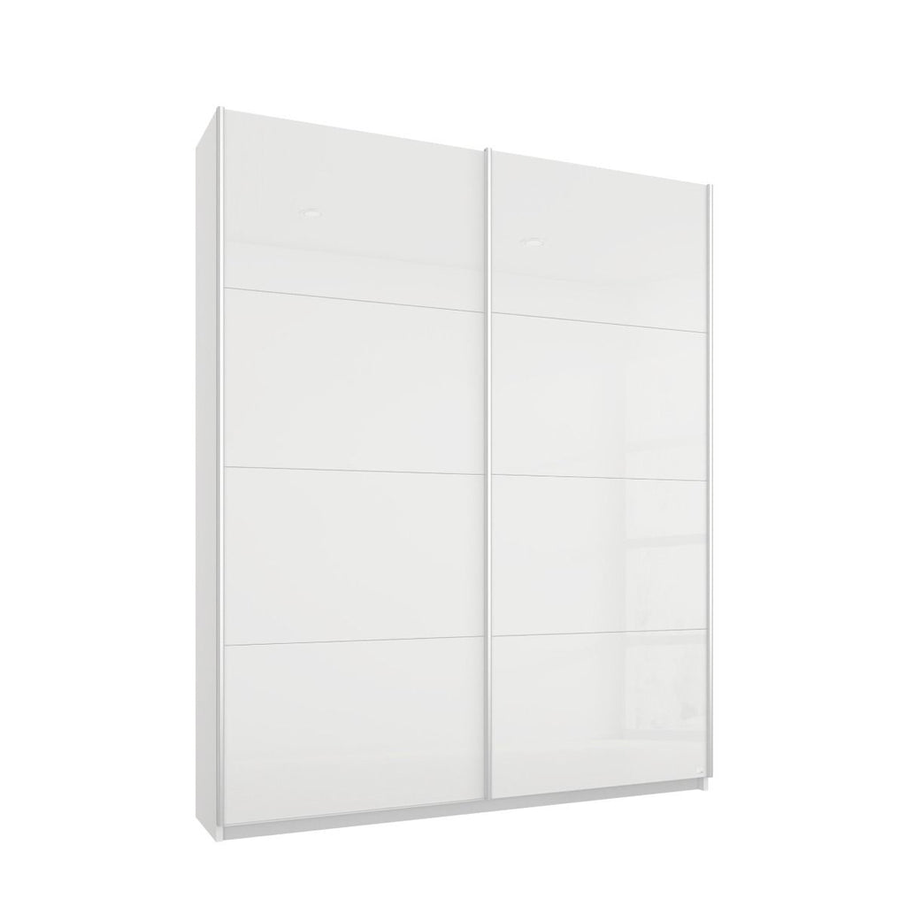 Oakwood Rauch Quadra Silk Grey Glass 2 Gliding Door Wardrobe