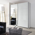 Oakwood Rauch Stuttgart Sliding Wardrobe Alpine White/High Polish White 181x210