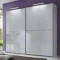 Oakwood Wiemann Berlin White Glass Front Finish Sliding Door Wardrobe