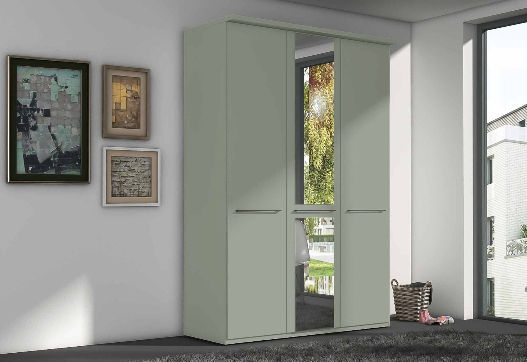 Oakwood Wiemann Cairns Sage Green Hinged Door Wardrobe With Cornice