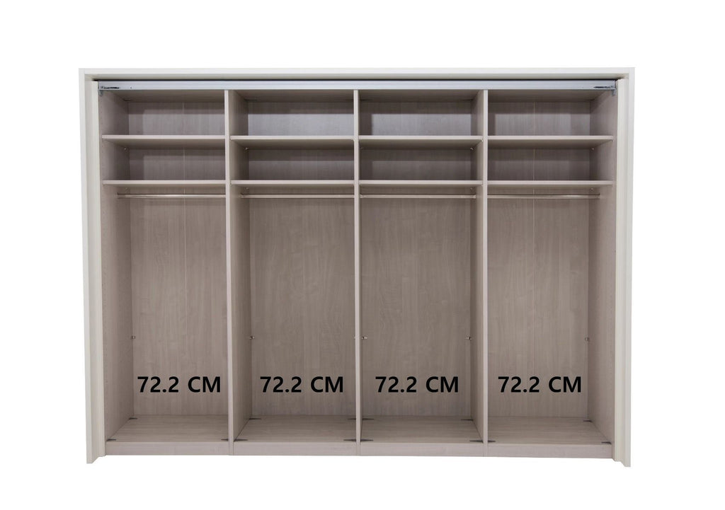 Oakwood Wiemann Korfu Bianco Oak & Graphite 2 Door Sliding Wardrobe