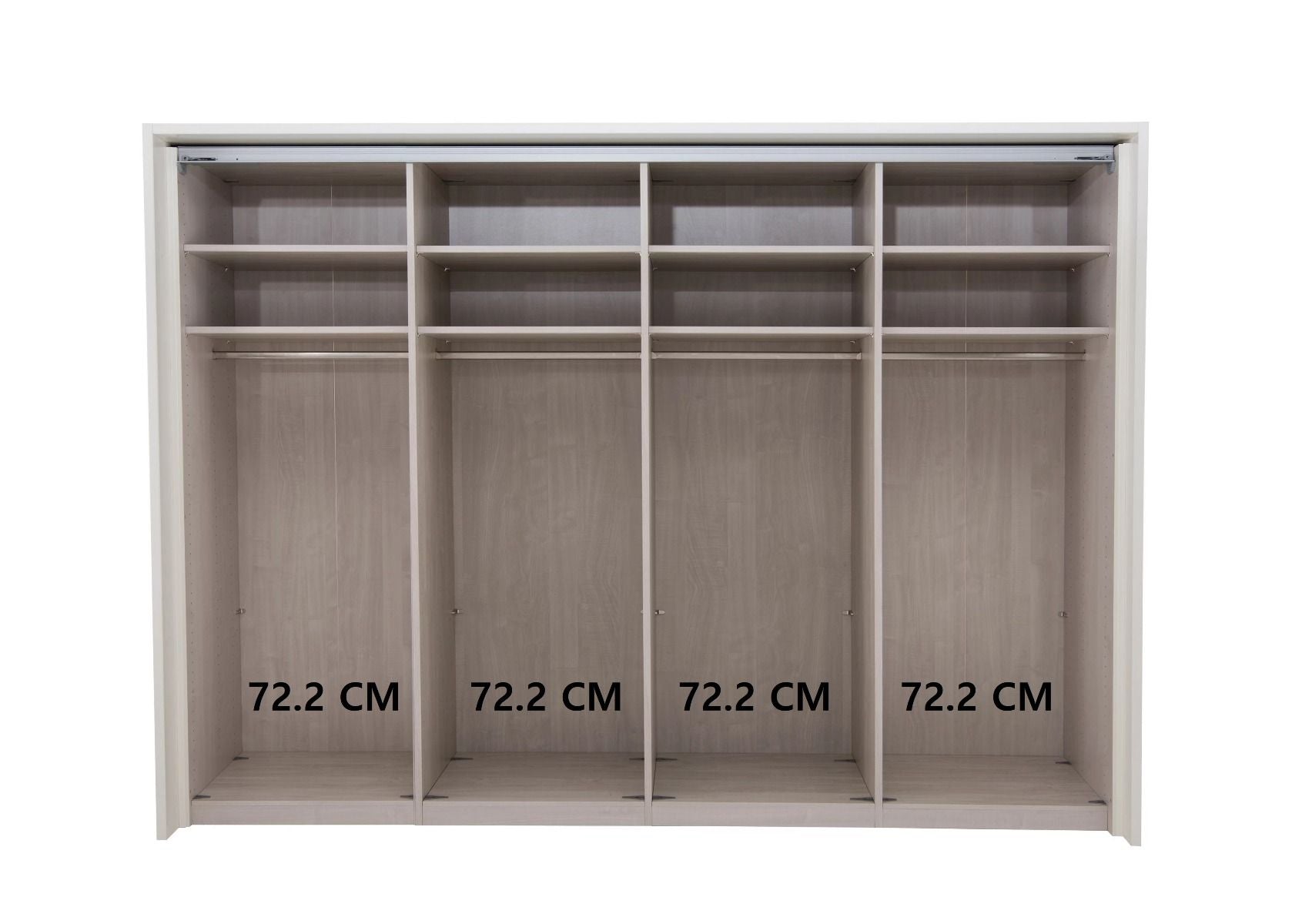 Oakwood Wiemann Korfu Bianco Oak & Graphite 2 Door Sliding Wardrobe