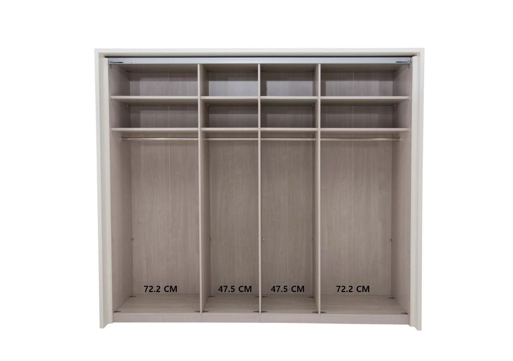 Oakwood Wiemann Korfu Bianco Oak & Graphite 2 Door Sliding Wardrobe