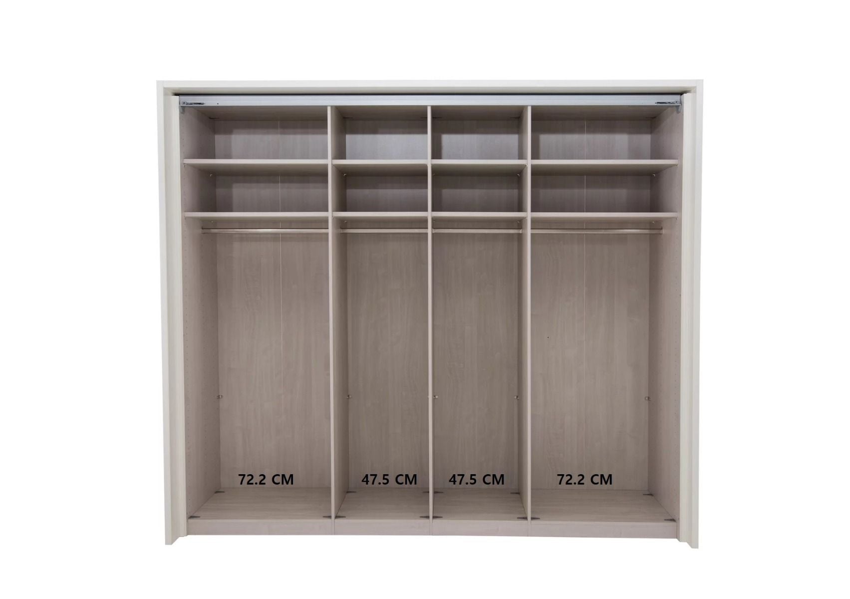 Oakwood Wiemann Korfu Bianco Oak & Graphite 2 Door Sliding Wardrobe