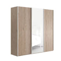 Oakwood Wiemann Miami 3 Door Sliding Wardrobe Oak & Mirror Front - Holm Oak