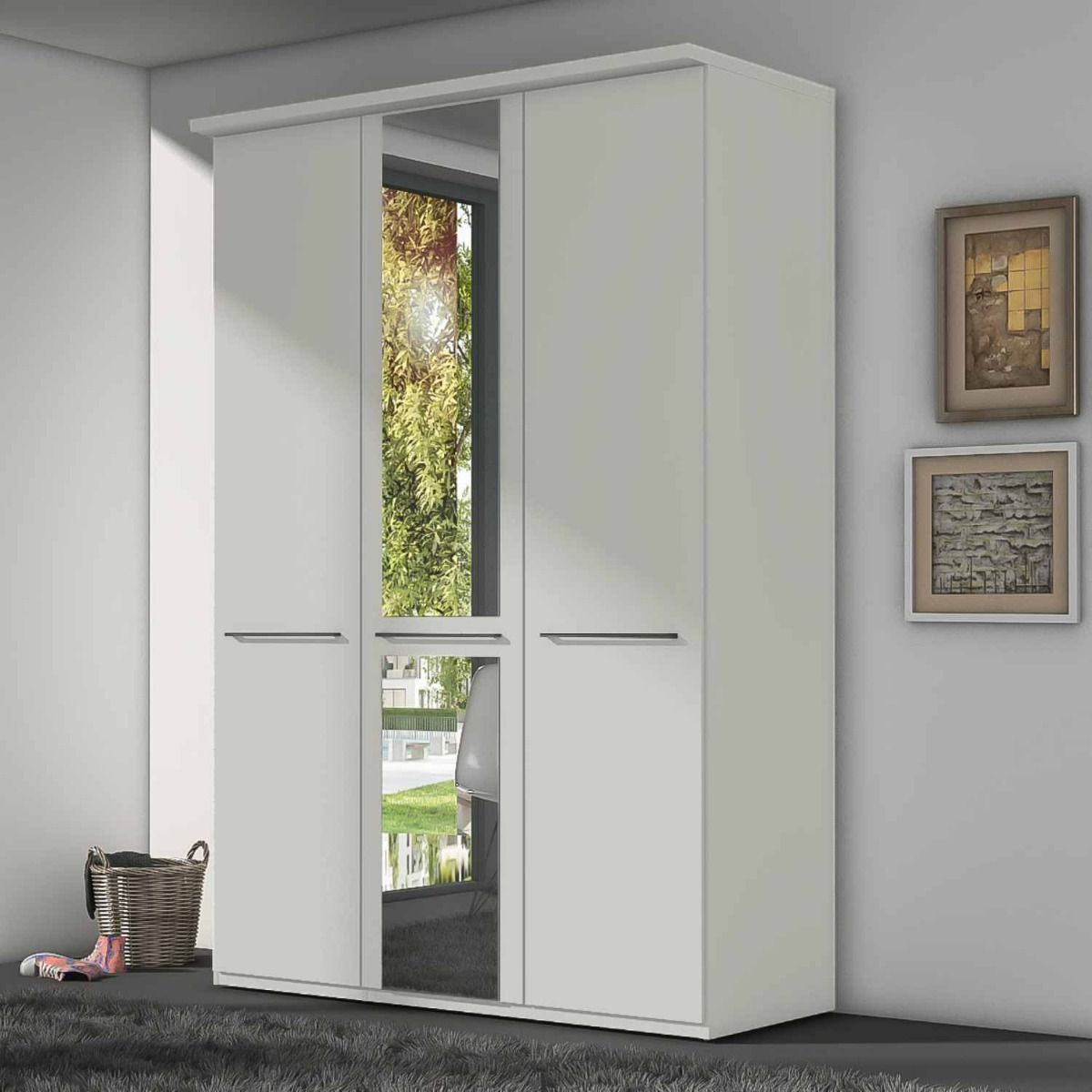 Oakwood Wiemann Cairns White Hinged Door Wardrobe With Cornice